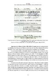 Portada:Imprenta de la Sincera Unión (1821-1823) [Semblanza] / Beatriz Sánchez Hita