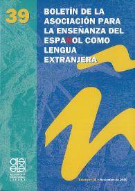 Portada:Boletín de la Asociación para la Enseñanza del Español como Lengua Extranjera. Núm. 39, noviembre de 2008