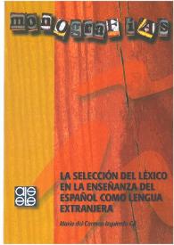 Portada:La selección del léxico en la enseñanza del español como lengua extranjera / María del Carmen Izquierdo Gil