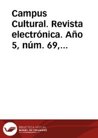 Portada:Campus Cultural. Revista electrónica. Año 5, núm. 69, 1 de diciembre de 2015