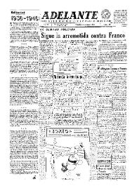 Portada:Adelante : Órgano del Partido Socialista Obrero Español de B.-du-Rh. (Marsella). Año II, núm. 63, 6 de enero de 1946