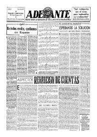Portada:Adelante : Órgano del Partido Socialista Obrero Español de B.-du-Rh. (Marsella). Año III, núm. 109, 28 de noviembre de 1946