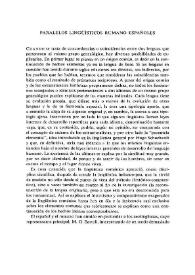 Portada:Paralelos lingüísticos rumano-españoles / Iorgu Iordan