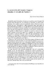 La economía del mundo hispano durante el reinado de Carlos V / Juan Carlos Sola Corbacho | Biblioteca Virtual Miguel de Cervantes