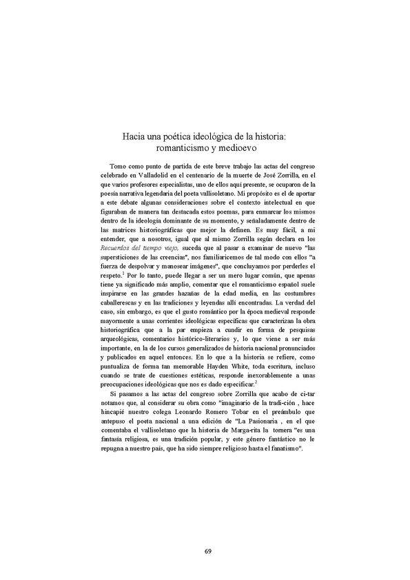 Hacia una poética ideológica de la historia: romanticismo y medioevo / Derek Flitter | Biblioteca Virtual Miguel de Cervantes