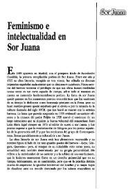 Portada:Feminismo e intelectualidad en Sor Juana / José Carlos González Boixo