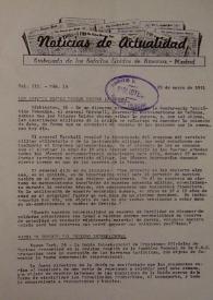 Noticias de Actualidad. Núm. 15, 29 de enero de 1951 | Biblioteca Virtual Miguel de Cervantes