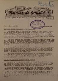 Noticias de Actualidad.  Núm. 16, 30 de enero de 1951 | Biblioteca Virtual Miguel de Cervantes