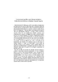 Portada:La teorización política en el drama romántico : \"Doña María de Molina\", de Mariano Roca de Togores / Montserrat Ribao Pereira