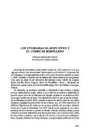 Portada:Los epigramas de John Owen y el Conde de Rebolledo / Rafael González Cañal