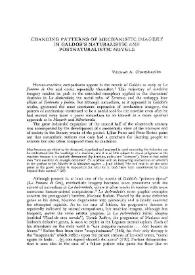 Portada:Changing patterns of mechanistic imagery in Galdós's naturalistic and postnaturalistic novels / Vernon A. Chamberlin