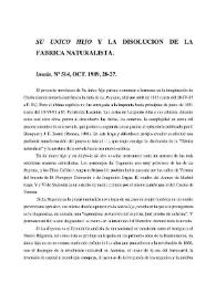 "Su único hijo" y la disolución de la fábrica naturalista / Joan Oleza | Biblioteca Virtual Miguel de Cervantes