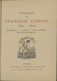 Portada:Poésies. 1864-1869 / de François Coppée