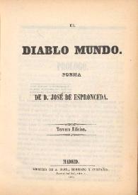 El diablo mundo. Poema / de José de Espronceda | Biblioteca Virtual Miguel de Cervantes