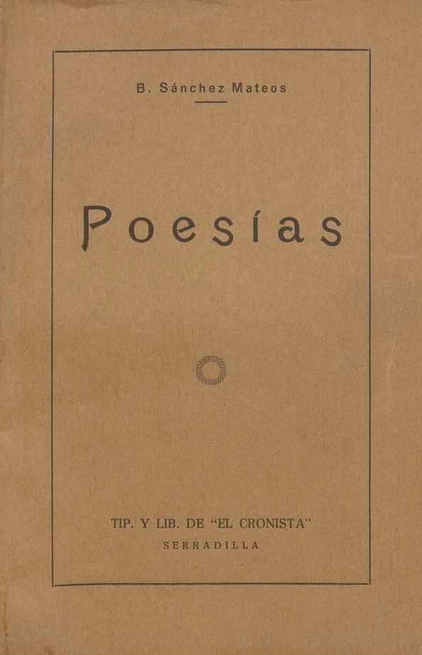 Poesías / B. Sánchez Mateos | Biblioteca Virtual Miguel de Cervantes
