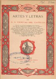 Artes y letras / por Antonio Cánovas del Castillo