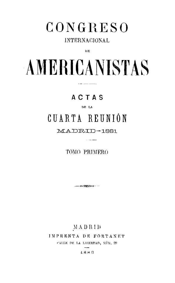 Congreso Internacional de Americanistas : actas de la cuarta reunión ...