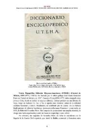 Unión Tipográfica Editorial Hispano-Americana (UTEHA) (Ciudad de México, 1937-1977) [Semblanza] / Marcela Lucci | Biblioteca Virtual Miguel de Cervantes