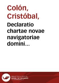 Portada:Declaratio chartae novae navigatoriae domini almirantis  (Ms. 2327)