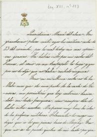 Portada:Carta del príncipe Alfonso a su madre Isabel, Viena, 27 abril 1874