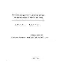 Annual report of the Fulbright Commission. Program year 1982 | Biblioteca Virtual Miguel de Cervantes