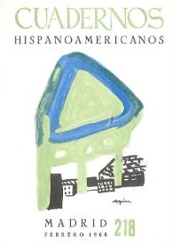 Portada:Cuadernos Hispanoamericanos. Núm. 218, febrero 1968