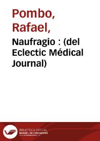 Naufragio  : (del Eclectic Médical Journal) | Biblioteca Virtual Miguel de Cervantes