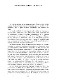 Antonio Machado y la poética / Hugo Emilo Pedemonte | Biblioteca Virtual Miguel de Cervantes