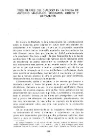 Portada:Tres pilares del diálogo en la prosa de Antonio Machado: Sócrates, Cristo y Cervantes / Carlos Barbachano y Agustín Sánchez Vidal