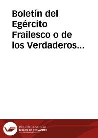 Boletín del Egército Frailesco o de los Verdaderos Liberales | Biblioteca Virtual Miguel de Cervantes
