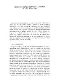 Portada:Poesía concreta española: jalones de una aventura / Julio E. Miranda