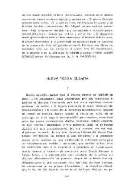 Portada:Nueva poesía cubana / Jorge Rodríguez Padrón