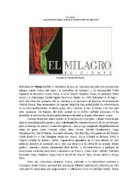 Ediciones El Milagro (1992-) [Semblanza] / Tomás Granados Salinas | Biblioteca Virtual Miguel de Cervantes