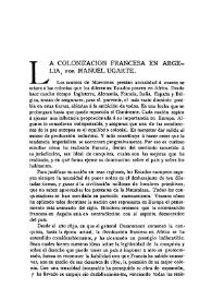 Portada:La colonización francesa en Argelia / Manuel Ugarte
