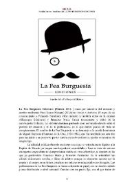 Portada:La Fea Burguesía Ediciones (Murcia, 2014- ) [Semblanza] / Natalia Cantero 