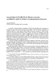 Portada:Los prólogos de Emilia Pardo Bazán a novelas extranjeras: entre la crítica y el comparatismo literarios / Ermitas Penas