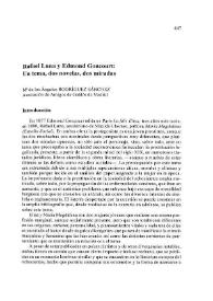 Portada:Rafael Luna y Edmond Goncourt: Un tema, dos novelas, dos miradas / Mª de los Ángeles Rodríguez Sánchez
