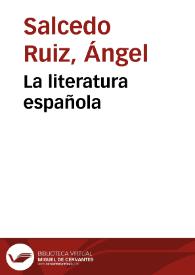 Portada:La literatura española
