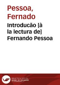 Portada:Introducão [à la lectura de] Fernando Pessoa