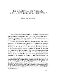 La anatomía de Vesalio y el arte del Renacimiento / por Pedro Laín Entralgo | Biblioteca Virtual Miguel de Cervantes