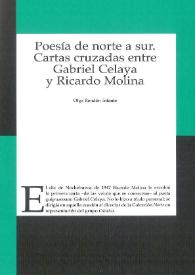 Portada:Poesía de norte a sur. Cartas cruzadas entre Gabriel Celaya y Ricardo Molina / Olga Rendón Infante