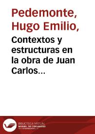 Portada:Contextos y estructuras en la obra de Juan Carlos Onetti / Hugo Emilio Pedemonte