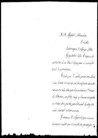 Portada:Carta de Manuel Navarro a Rafael Altamira. Carangas, 8 de mayo de 1910
