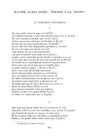 Poemas a la noche / Rainer María Rilke | Biblioteca Virtual Miguel de Cervantes