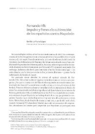 Portada:Fernando VII: impulso y freno a la sublevación de los españoles contra Napoleón / Emilio La Parra López