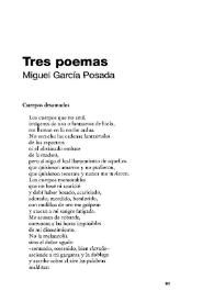 Portada:Tres poemas (2) / Miguel García Posada