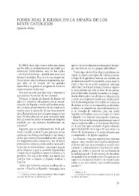 Poder real e Iglesia en la España de los Reyes Católicos / Aldea Quintín | Biblioteca Virtual Miguel de Cervantes