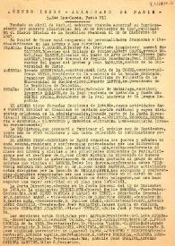 Portada:Ateneo ibero-americano de París. Fundado en abril de 1947...
