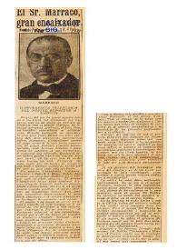 Portada:El Sr. Marraco, gran encaixador