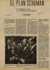 El plan Schuman. El petróleo de Irán ; La conferencia interamericana / por Carlos Esplá | Biblioteca Virtual Miguel de Cervantes
